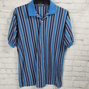 McGregor Sportswear‎ Vintage Polo Shirt Striped Blue Red Size Medium  BG